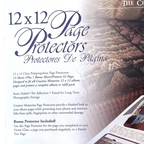 NIP ORIGINAL 12x12 Creative Memories Page Protectors Set of 2 Packs Old Style - Picture 2 of 2